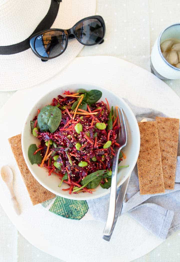 Quinoa Beet Salad with Dill & Mustard Seed Dressing