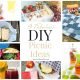 Collage of DIY picnic ideas.