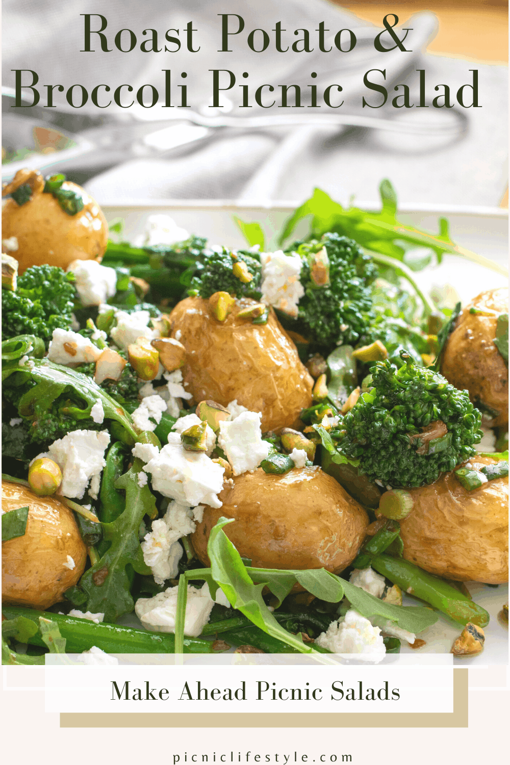 Broccoli Potato Salad With Roast Garlic Vinaigrette