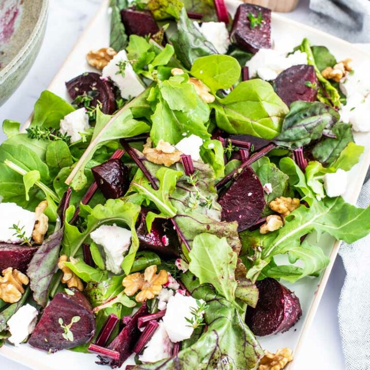 Balsamic Roasted Beetroot Salad With Feta & Walnuts | Picnic Lifestyle