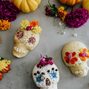 Day of the dead sugar skull cookies.