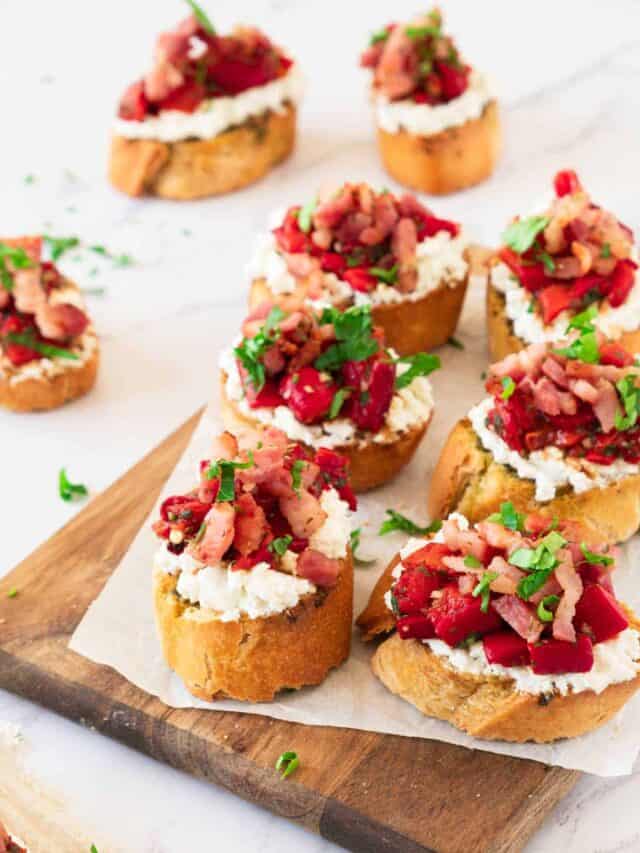 Red Pepper Bruschetta with Bacon Story